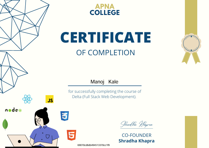 Manoj Kale | Portfolio - Full Stack MERN Developer